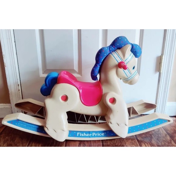 Vintage 1988 Fisher Price Rocking Horse Pony Toddler Children's Ride On Toy 90s - Picture 5 of 16